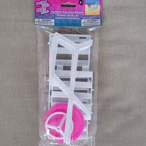 *6/$15 sale* 11.5 Inch Doll Size Lounge Beach Chair Brand New Sealed side table